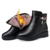 Nueva Colección Primavera/Verano 2026: Botas de Madre de Cuero Suave Genuino, Botines Cálidos de Invierno, Nuevas Botas de Algodón Engrosadas y Forradas de Felpa para Ventas Transfronterizas