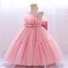 Vestido Infantil Europeu e Americano Transfronteiriço Vestido Princesa Vestido de Tule Bufante para Menina Vestido Lavável para Bebê de Um Ano
