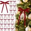 Decoración colgante de lazo de terciopelo de doble oreja para Navidad, bodas, fiestas, ambientación de eventos y decoración del hogar