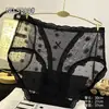 Ropa Interior Femenina de Encaje Rojo Grande Sexy Negra Sin Costuras de Cintura Media Algodón Puro en la Entrepierna Transpirable Ropa Interior Roja del Año del Zodiaco para Mujeres