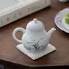 Tetera de Cerámica con Orquídea y Piedra Taihu Pintada a Mano para Uso Doméstico, Tetera de Erudito con una Sola Tetera y Filtro de Agujero de Bola, Tetera de Mano