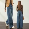 Pantalones rectos retro americanos, nueva moda otoño 2026, pantalones de pierna ancha adelgazantes, jeans de cintura alta