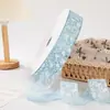 Cinta de Copo de Nieve con Borde Ondulado de 5 cm, Cinta de Gasa de Copo de Nieve, Accesorios para el Cabello, Moño, Accesorios para la Ropa, Decoración de Cajas de Regalo, Cinta Hueca