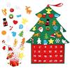 Árvore de Natal de feltro Pingente decoração de Natal variedade de crianças DIY tridimensional feltro Calendário da árvore de Natal