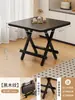 Mesa Plegable, Mesa Pequeña Portátil para Apartamentos de Alquiler, Mesa de Comedor para el Hogar, Mesa Cuadrada, Mesa Pequeña para Montar Puestos