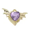 Colgante de Corazón con Alas Bidimensionales Dulce y Fresco Pendientes Hechos a Mano Pendiente de Pendiente Pulsera Collar Accesorios de Aleación DIY