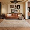 Alfombra Edad Media Sala de Estar Sofá Alfombra de Piso Impermeable Lavable Borrable Dormitorio Nuevo Retro Lujo Ligero Avanzado Estilo Americano Francés