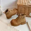 Botas Martin para Niños Estilo Británico Feidiao Niñas 2026 Otoño Invierno Nuevas Delgadas de Suela Gruesa Versión Coreana Botas para Niños