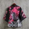Ins Kimono Robe Japonês Harajuku Estilo Retro Manga Curta Masculino Verão Fino Solto Estilo Chinês Protetor Solar Casaco