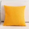 Funda de almohada plisada de terciopelo a rayas de color liso con borde cruzado para sofá, cama, oficina, cojín de respaldo ligero y lujoso, almohada de cintura