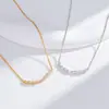 Collar de Plata de Ley 925 con Zirconia de Cara Sonriente para Mujer, Estilo Lujo Ligero de Gama Alta, Joyería de Cara Sonriente con Zirconia Incrustada de Diamantes, Accesorio de Cadena para el Pecho