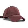 Boné de Baseball Vintage Lavado Estilo Coreano Retrô com Bordado de Letras para Homens e Mulheres, Estilo de Rua Primavera e Verão, Boné com Borda Desfiada Personalizada