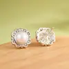 Pendientes de Plata S925 Rey Ciervo Dorado Artísticos y de Moda Perla de Agua Dulce Nueva Moda de Lujo Ligero Pendientes para Mujer