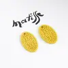 Accesorios de joyería hechos a mano DIYT, imitación de resina tejida, pendientes colgantes ovalados huecos, material para pendientes