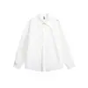 Camisa de Manga Longa com Gola Escondida Simples Masculina Outono Novo Casal Juventude Campus Solta Casual Top Jaqueta Feminina