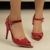Sandalias Francesas Zapatos de Moda de Tacón Fino con Puntera de Pez para Mujer Talla 43 Estilo Nuevo 2024 Zapatos Estilo Hada de Un Botón 10.5cm