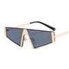 Óculos de sol sem armação de personalidade de metal transfronteiriço de comércio exterior UV400 anti-ultravioleta moderno show street shot óculos de sol para homens e mulheres