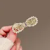 Presilha de Cabelo Elegante em Formato de Galho para Mulheres, Novo Estilo de Presilha para Franja Lateral, Grampo de Pérola, Presilha de Cabelo para Cabelo Solto, Presilha de Bico de Pato
