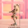 Latón Punk Ciber Femenino Fuerzas Especiales Soldado Modelo Escuela Figura Juguete Niño Regalo Juego de Escritorio Adorno de Cobre