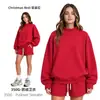 Producto nuevo transfronterizo 350G estilo callejero americano de forro polar deportivo casual pantalones de chándal para mujer, otoño e invierno dopamina chica caliente pantalones cortos para mujer