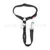 Accesorios para coche para mascotas cuerda de seguridad para coche correa de tracción cuerda de perro de doble propósito cadena de perro cuerda de gato retráctil elástica reflectante