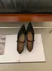Zapatos Planos Mary Jane Puntiagudos Wanwanfeng para Mujer Primavera Otoño Retro Gamuza Correas Finas Cruzadas Ligeros Transpirables Zapatos de Mujer