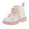 Botas Martin para Niñas Dibujos Animados Coreanos Estudiante Forradas de Felpa Botas Casuales 2024 Otoño/Invierno Nuevas Botas Bajas Versátiles para Niños