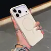 Adequado para Capa de Celular Apple 17Promax, Sucção Magnética Fina de Silicone Líquido, Capa Protetora 15 Iphone16 Cor Pura Anti-Queda