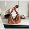 Bolsa de Ombro Plissada Estilo Coreano Retrô para Mulheres 2026 Nova Bolsa Transversal Leve Bolsa de Ombro Tote de Grande Capacidade