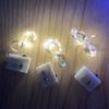 Pequena caixa branca cordão de luz de flor LED dez luzes luminosas coloridas luzes branco quente faixa de cabelo aro de cabeça bolo fio de luz luminosa
