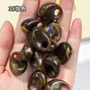 Collar trenzado con colgante versátil de moda en forma de gota de agua hueca con degradado bicolor, cuentas sueltas, accesorios para abalorios de ropa DIY