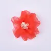 En stock tela seersucker flor DIY hecho a mano coreano 5cm tocado corsage accesorios decorativos para ropa accesorios de flor de gasa