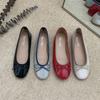 Zapatos de Tacón Plano con Moño y Punta Cuadrada para Mujer, Zapatos Planos, Tacón Bajo, Suela Suave, Zapatos de Ballet para Boda, Cómodos para Conducir, para Mujeres Embarazadas, Todas las Estaciones