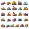 56 Novos Adesivos Cartoon Transfronteiriços para Veículos de Engenharia Civil, Materiais Decorativos Criativos e Personalizados para Crianças, Adesivos à Prova d'Água