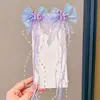 Acessórios de cabelo bonitos da menina Kuromi roxo preto infantil Hairpin da menina Princesa Bow Hairpin Headwear do bebê