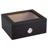Caja de Almacenamiento Humidificadora de Madera para Cigarros Caja de Colección de Cigarros de Madera Maciza Caja Humidificadora de Cigarros Hecha a Mano Caja de Madera Cuadrada con Tapa abatible