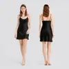 Pijama de moda de seda, camisón femenino, verano 100% seda de morera, ropa de casa fina de alta calidad para mujer, camisola camisón