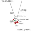Collar de Cereza Roja de Rueda de la Fortuna, Cadena para Clavícula y Pulsera de Diseño de Lujo Ligero de Nicho, Nuevo Conjunto de Joyería de Temperamento a la Moda