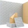 Painéis de Parede Acústicos de Fibra de Poliéster, Painéis Quadrilaterais Absorventes de Som, Painéis Acústicos de Redução de Ruído tipo Tijolo Autoadesivos para Jardim de Infância, Parede de Fundo