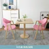 Mesa Pequeña Cuadrada de Ocio para Balcón, Mesa de Recepción de Oficina, Juego de Mesa y Sillas para Negociación, Mesa Sencilla para Comedor de Cafetería y Tienda de Té con Leche
