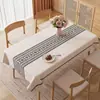 Toalha de Mesa Retangular, Impermeável, à Prova de Óleo, Toalha de Mesa Sem Lavagem, Resistente a Altas Temperaturas, Toalha de Mesa para Mesa de Centro, Luxo Leve, Sensação de Alta Qualidade, Tapete de Mesa Novo Estilo