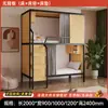 Cama em cápsula beliche albergue B&B recreio cama de casal 2 metros de comprimento dormitório equipe adulta cama alta e baixa de madeira maciça