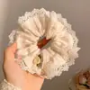 Suave pañuelo cuadrado para el pelo para mujer, scrunchie grande estilo coreano, accesorio para el pelo estilo perezoso, goma para el pelo, diadema, adorno para el pelo
