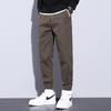 Pantalones de tobillo para hombre de calidad, antiarrugas, no planchar, tacto suave y amigable con la piel, atados al tobillo, cintura elástica, bordados, deportivos casuales para hombre