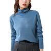 Suéter de moda de otoño e invierno con cuello alto de pelo, manga larga, femenino, delgado, base femenina, tejido, chaqueta de cuello alto, una generación de cabello