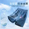Shorts de Verano para Niñas 2025 Nuevos Pantalones Vaqueros de Seda de Hielo para Niños Pantalones Exteriores Finos de Secado Rápido para Niños Grandes Pantalones de Cinco Puntos