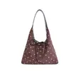 Bolso casual de lunares para mujer 2025 modelo nuevo gran capacidad bolso de hombro para ir al trabajo bolso de axila bolso de mano color liso modelo nuevo