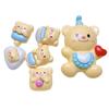 Accesorios de resina DIY Joyería Oso de mantequilla de dibujos animados Pegamento para el cabello Horquilla Diadema Taza de agua Zapato Flor Funda de teléfono móvil Colgante