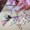 Accesorios para Uñas con Moño de Cinta Tallado Suave Dopamina Macarrón Blanco y Negro Moño de Silicona Suave Accesorios Usables para Uñas