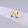 Ventas Directas de Fábrica Pendientes de Ópalo Iridiscente de Plata 925 Diseño Estilo Coreano Pendientes de Ópalo Microincrustados Joyería
